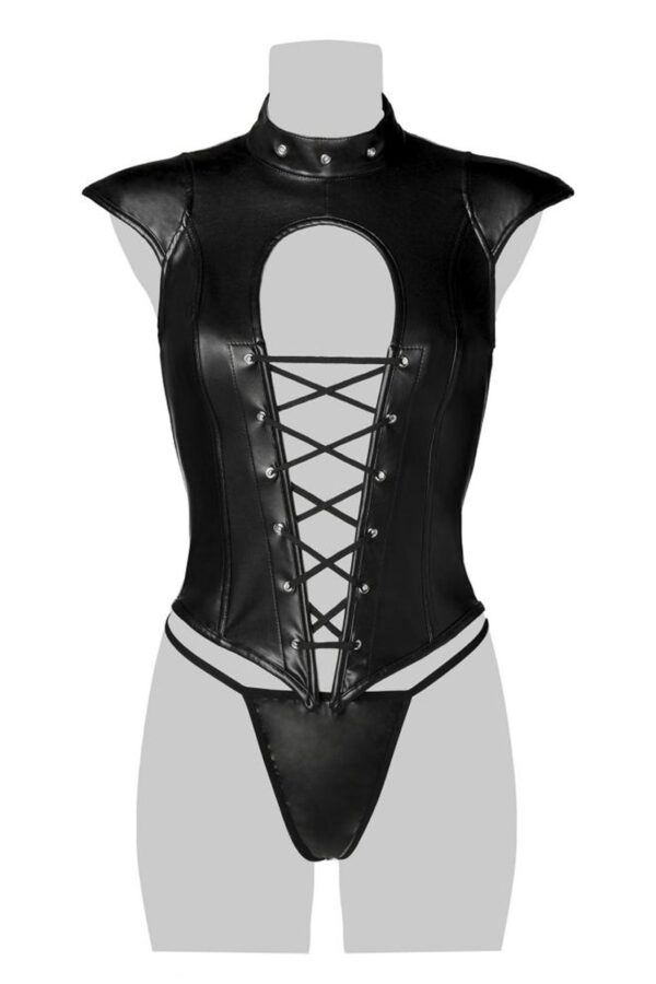 Corsage lacé sexy fetish – Grey Velvet - 94edenstreet.com - sexshop en ligne