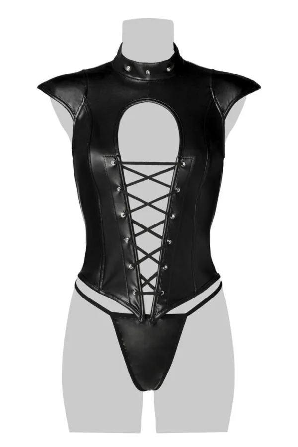 Corsage lacé sexy fetish – Grey Velvet - 94edenstreet.com - sexshop en ligne