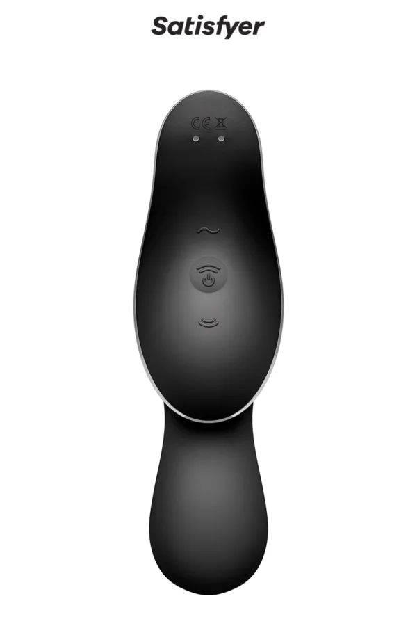 Vibro à air pulsé Curvy Trinity 2 noir – Satisfyer - 94edenstreet.com - sexshop en ligne