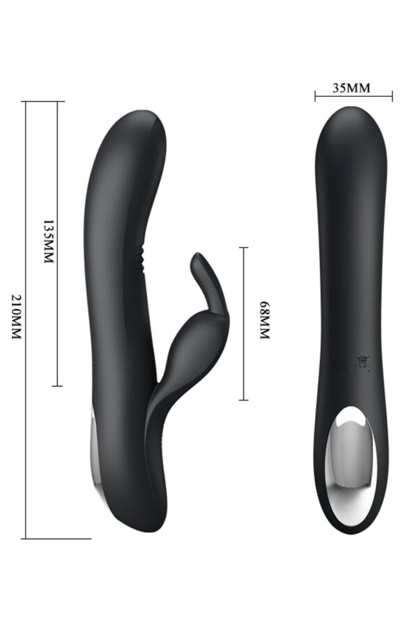 Vibro Rabbit Dylan – noir - 94edenstreet.com - sexshop en ligne