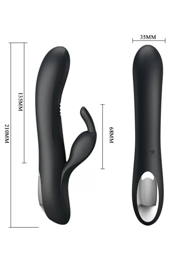 Vibro Rabbit Dylan – noir - 94edenstreet.com - sexshop en ligne