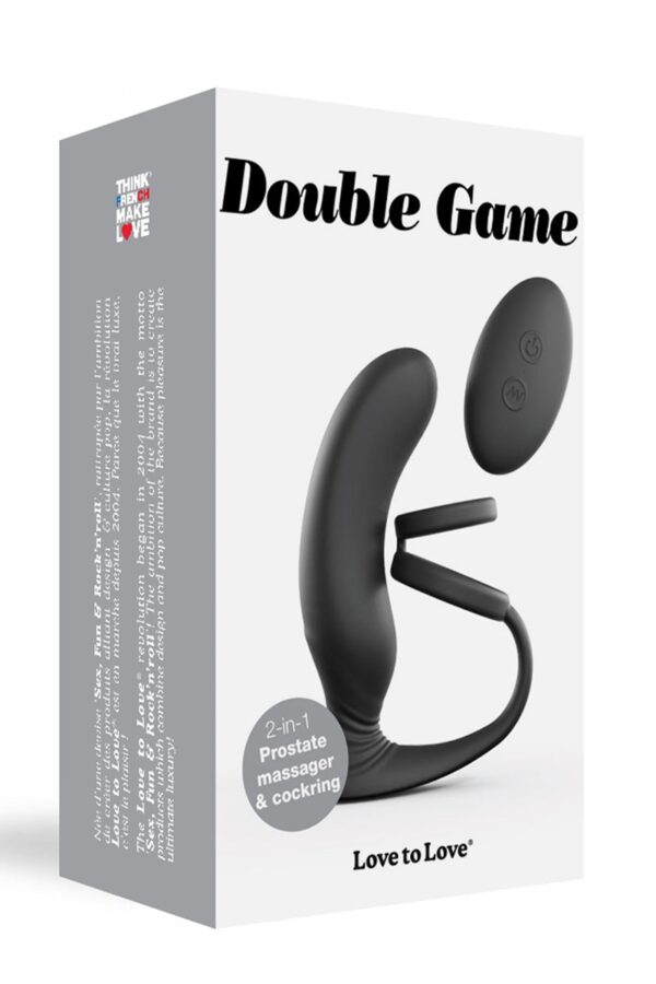 Stimulateur de prostate + cockring Double game - 94edenstreet.com - sexshop en ligne