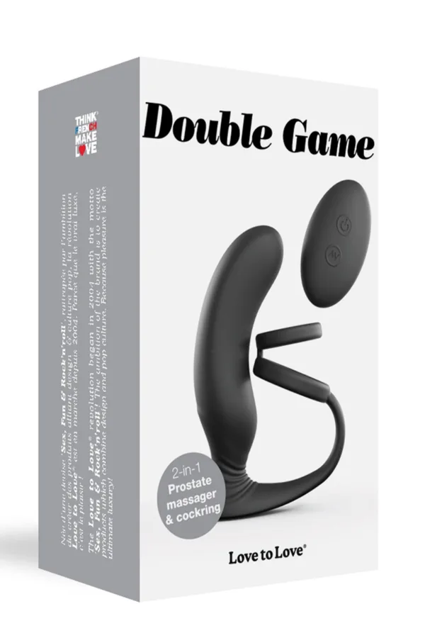 Stimulateur de prostate + cockring Double game - 94edenstreet.com - sexshop en ligne
