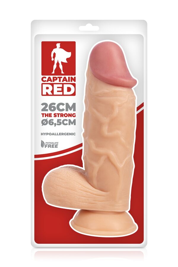 Gode XXL The Strong 26 x 6,5 cm - Captain Red – Image 4
