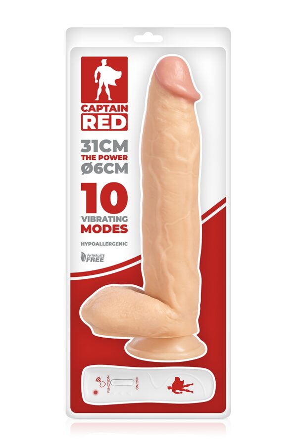 Vibro XXL The Power 31 x 6 cm – Captain Red - 94edenstreet.com - sexshop en ligne