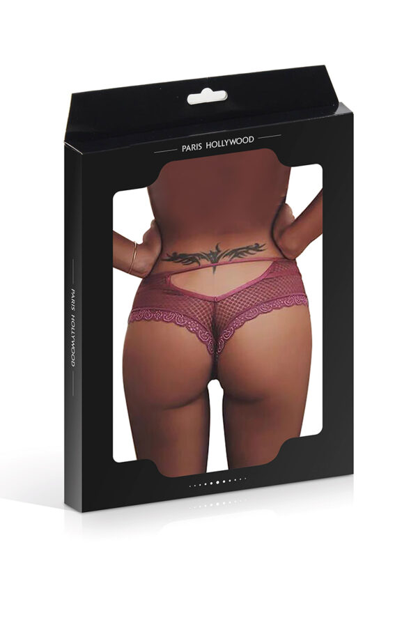 Tanga bordeaux dentelle – Paris Hollywood - 94edenstreet.com - sexshop en ligne
