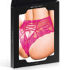Tanga sexy rose à laçage – Image 4
