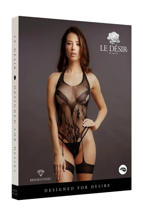 Body fendu résille et strass – Le Désir - 94edenstreet.com - sexshop en ligne