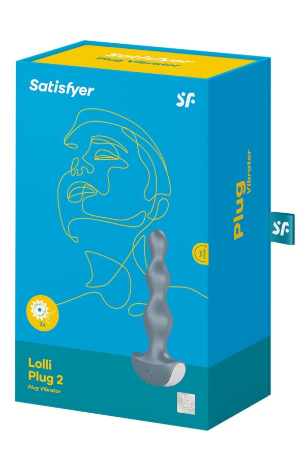 Plug anal vibrant Lolli Plug 2 gris - Satisfyer – Image 4