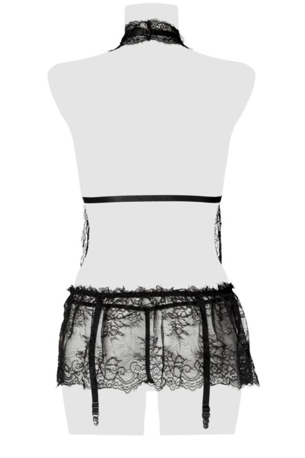 Set érotique robe dentelle, harnais et string – Grey Velvet - 94edenstreet.com - sexshop en ligne