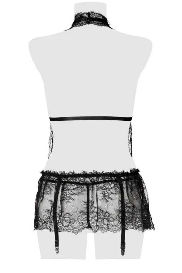 Set érotique robe dentelle, harnais et string – Grey Velvet - 94edenstreet.com - sexshop en ligne