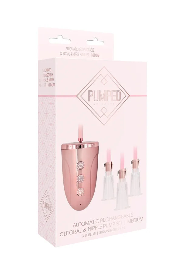 Pompe à tétons et clitoris automatique Medium – Pumped - 94edenstreet.com - sexshop en ligne