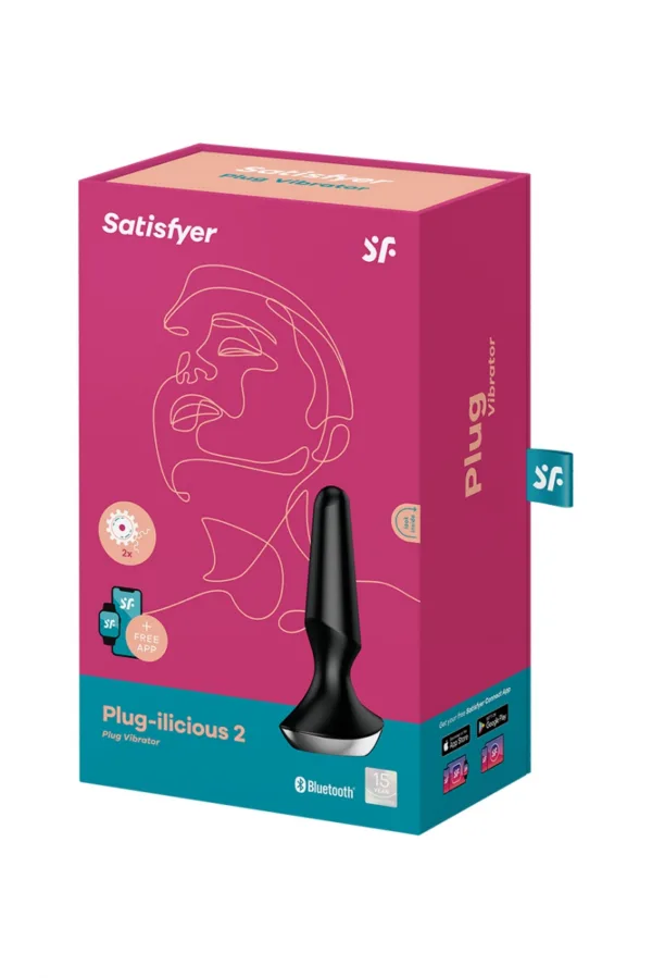 Plug-Ilicious 2 Noir – Satisfyer - 94edenstreet.com - sexshop en ligne