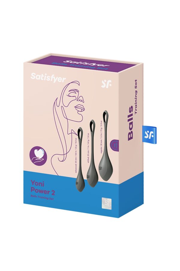 Kit d'entrainement pelvien Yoni Power 2 noir - Satisfyer – Image 4