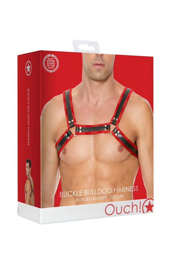 Harnais Buckle Bulldog rouge - Ouch! – Image 4