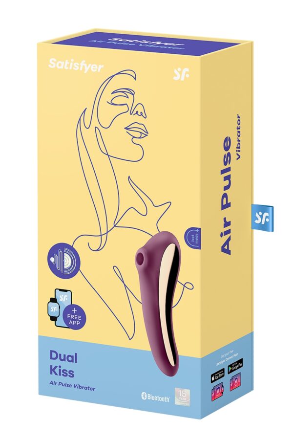 Stimulateur Dual Kiss bordeaux – Satisfyer - 94edenstreet.com - sexshop en ligne