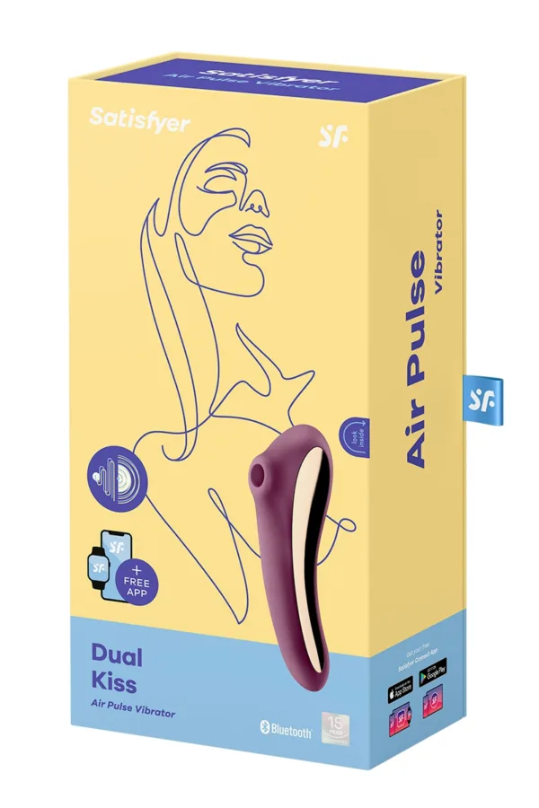 Stimulateur Dual Kiss bordeaux – Satisfyer - 94edenstreet.com - sexshop en ligne