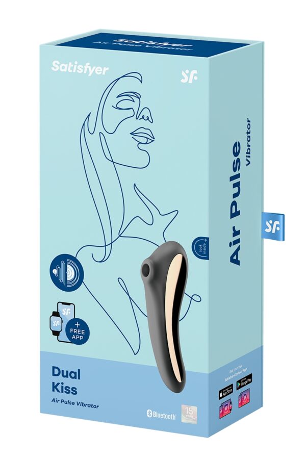 Stimulateur Dual Kiss noir – Satisfyer - 94edenstreet.com - sexshop en ligne