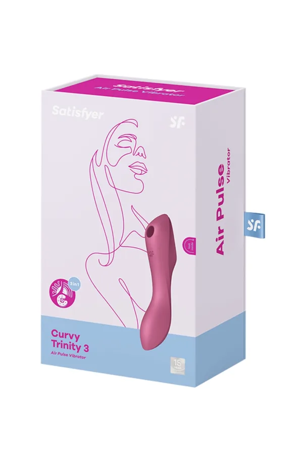 Stimulateur Curvy Trinity 3 rouge – Satisfyer - 94edenstreet.com - sexshop en ligne