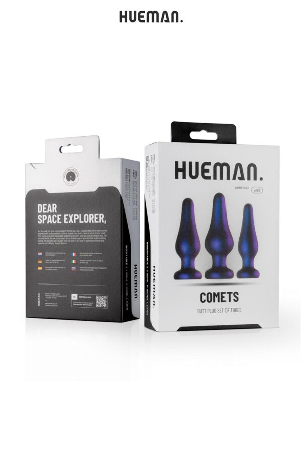 Kit 3 plugs anal Comet – Hueman - 94edenstreet.com - sexshop en ligne