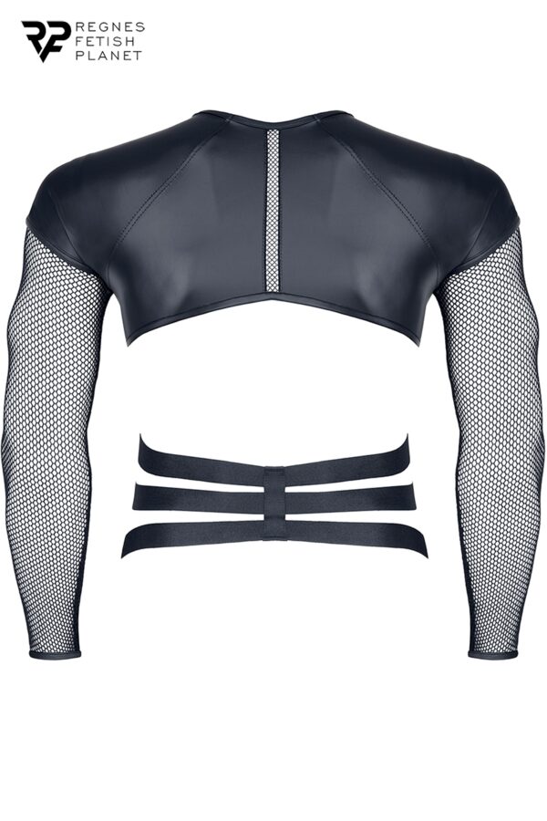 T-shirt harnais wetlook et maille – Regnes - 94edenstreet.com - sexshop en ligne