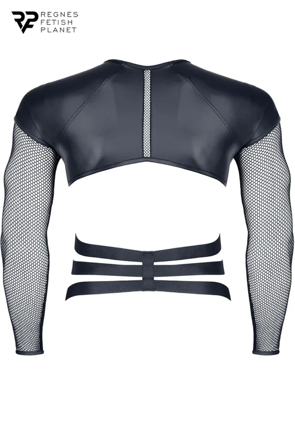 T-shirt harnais wetlook et maille – Regnes - 94edenstreet.com - sexshop en ligne