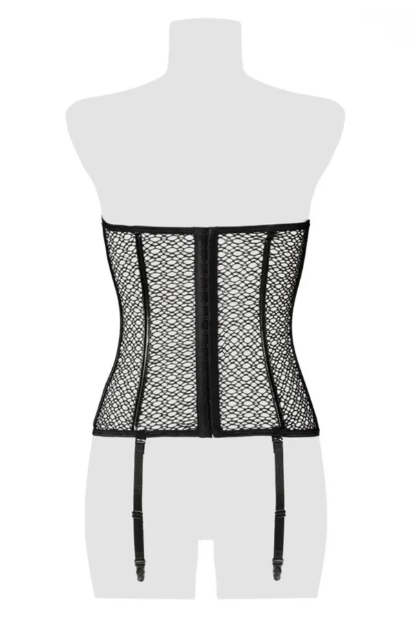 Corset bustier à jarretelles – Grey Velvet - 94edenstreet.com - sexshop en ligne