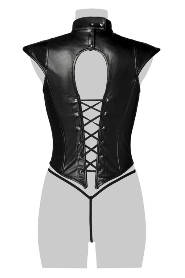 Corsage lacé sexy fetish – Grey Velvet - 94edenstreet.com - sexshop en ligne