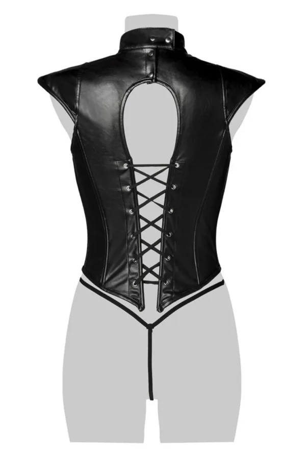 Corsage lacé sexy fetish – Grey Velvet - 94edenstreet.com - sexshop en ligne