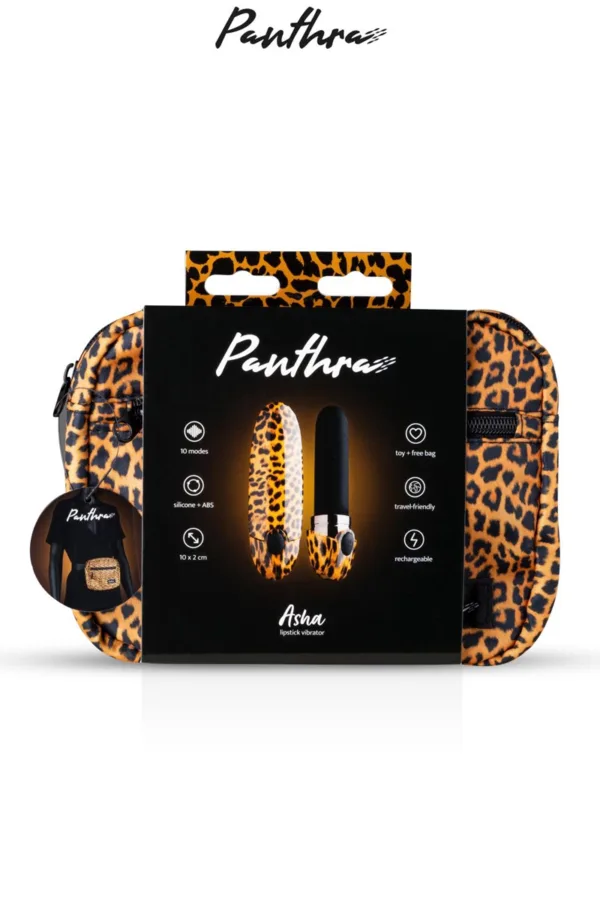 Mini vibro rouge à lèvres Asha – Panthra - 94edenstreet.com - sexshop en ligne