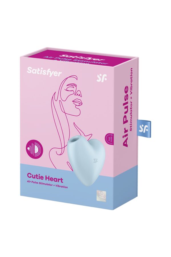 Double stimulateur Cutie Heart bleu - Satisfyer – Image 4