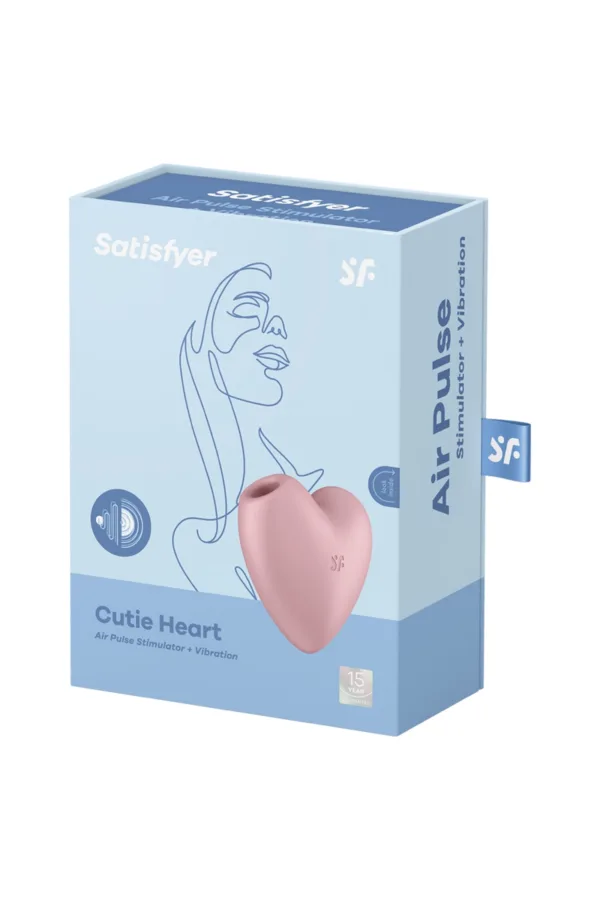 Double stimulateur Cutie Heart rose – Satisfyer - 94edenstreet.com - sexshop en ligne