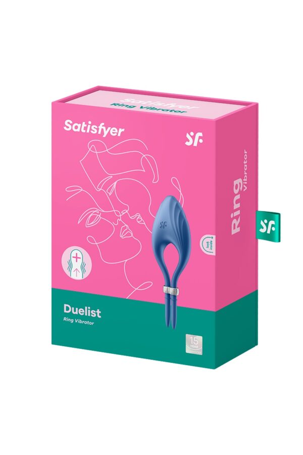 Anneau vibrant Duelist bleu – Satisfyer - 94edenstreet.com - sexshop en ligne
