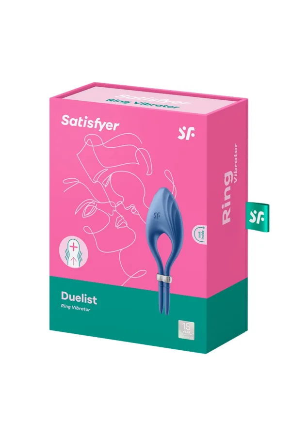 Anneau vibrant Duelist bleu – Satisfyer - 94edenstreet.com - sexshop en ligne