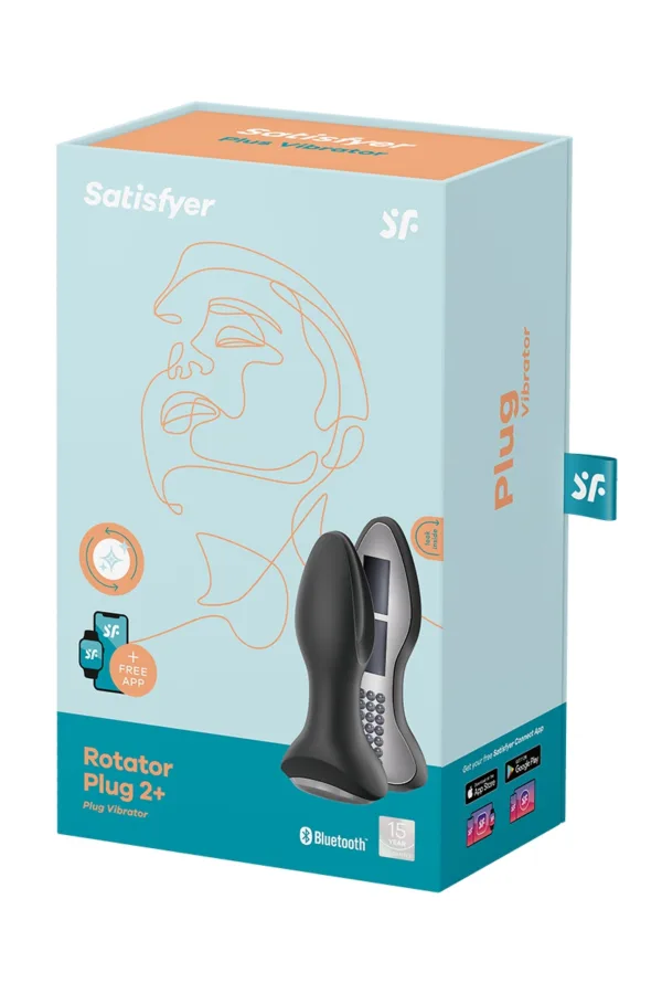 Plug vibrant Rotator Plug 2+ noir – Satisfyer - 94edenstreet.com - sexshop en ligne