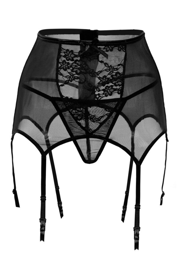 Serre-taille jarretelles avec string - 94edenstreet.com - sexshop en ligne