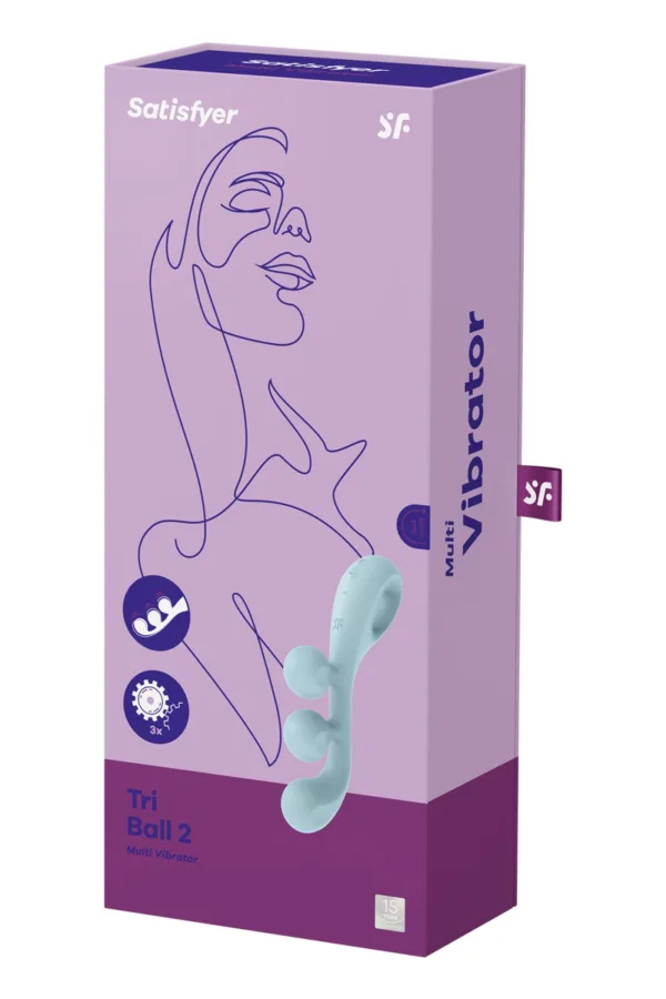 Multi-vibromasseur Tri Ball 2 bleu – Satisfyer - 94edenstreet.com - sexshop en ligne