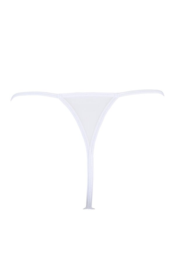 String blanc à clous dorés V-9798 – Axami - 94edenstreet.com - sexshop en ligne