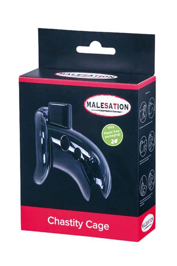 Cage de chasteté ABS noire – Malesation - 94edenstreet.com - sexshop en ligne