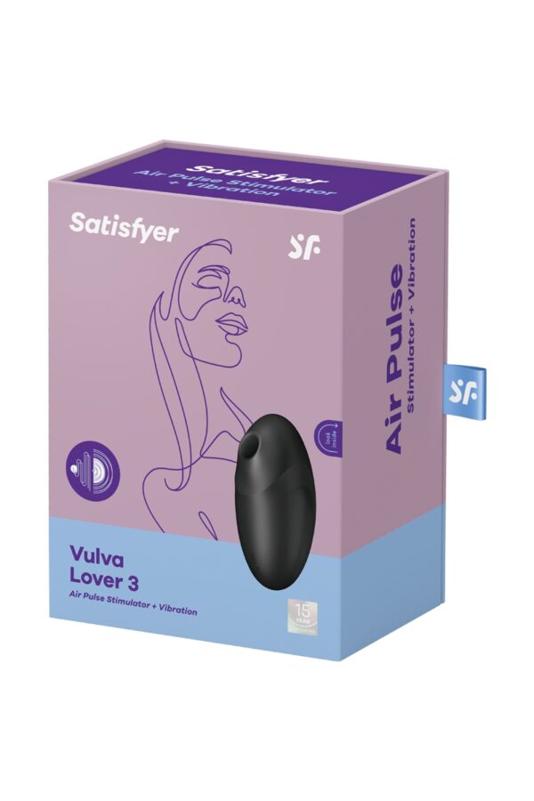Double stimulateur Vulva lover 3 Noir – Satisfyer - 94edenstreet.com - sexshop en ligne