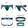 Harnais Curious vert métallique – Strap On Me - 94edenstreet.com - sexshop en ligne