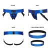 Harnais Curious bleu métallique – Strap On Me - 94edenstreet.com - sexshop en ligne