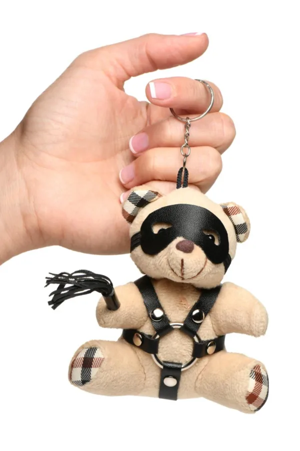 Porte-clés Teddy Bear BDSM avec martinet - 94edenstreet.com - sexshop en ligne