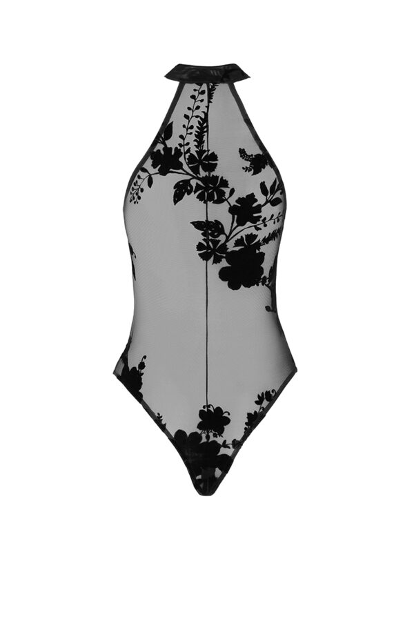 Body zippé Ego F314 tulle floqué - 94edenstreet.com - sexshop en ligne