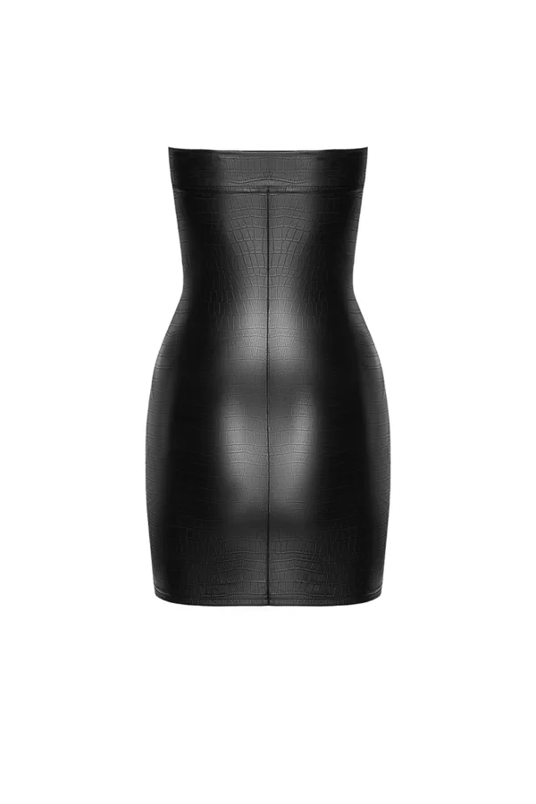 Mini robe bustier Wild F317 wetlook effet croco - 94edenstreet.com - sexshop en ligne