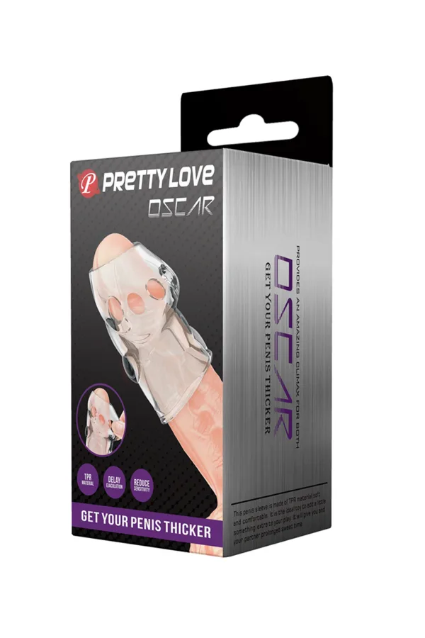 Gaine de pénis avec alvéoles Oscar - 94edenstreet.com - sexshop en ligne