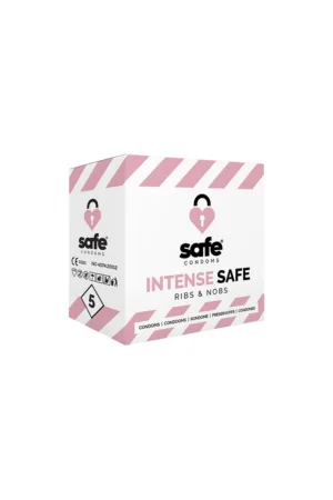 5 préservatifs Safe Intense - 94edenstreet.com - sexshop en ligne