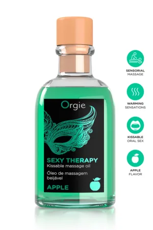 Huile de massage embrassable Sexy Therapy Pomme - 94edenstreet.com - sexshop en ligne