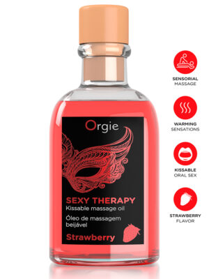 Huile de massage embrassable Sexy Therapy fraise