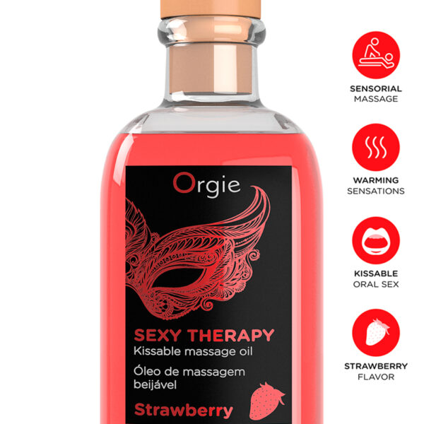 Huile de massage embrassable Sexy Therapy fraise